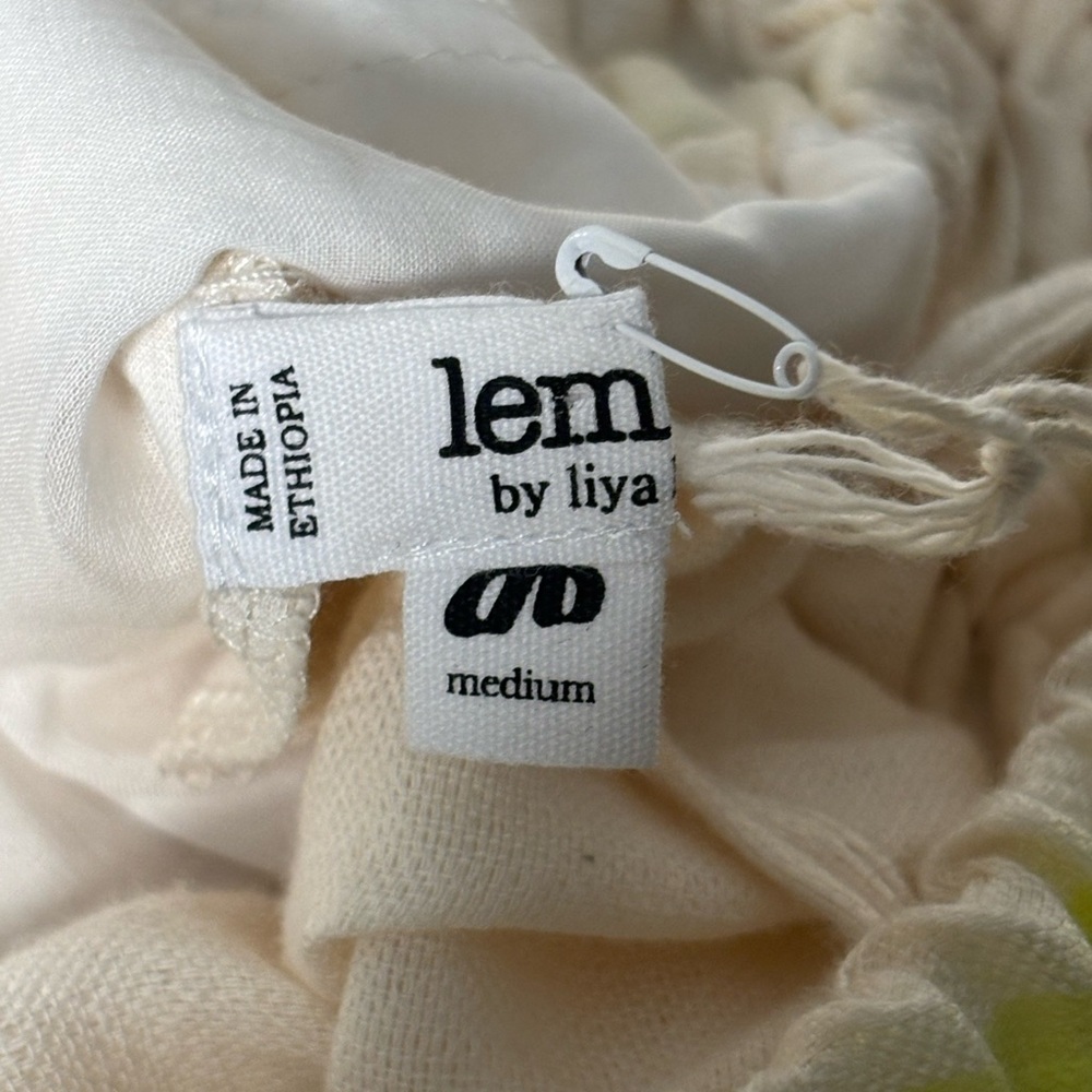 LEMLEM Gete hand spun woven halter maxi sun/cover Dress in lomi keylime - Picture 5 of 16